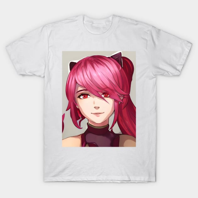 Red Hair Anime Girl T-Shirt by animegirlnft